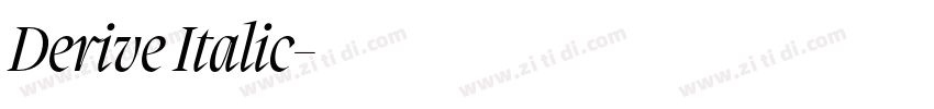 Derive Italic字体转换